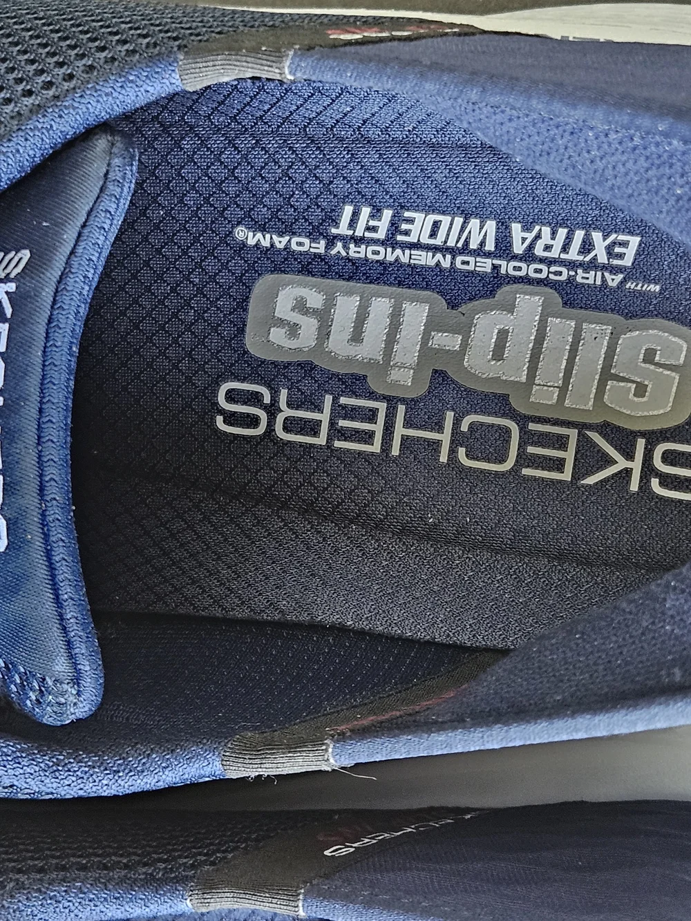 Skechers GOwalk Men's Navy Mesh Slip-On Ex-Wide Fit Sneaker